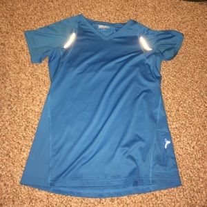 Blue workout top